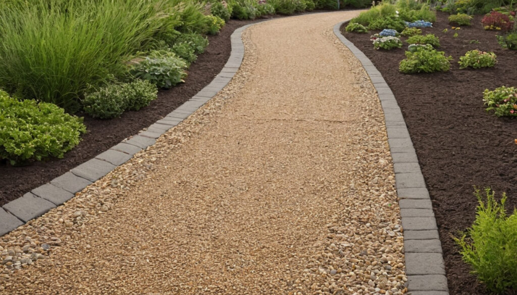 Mobility planning visual for Does a pea gravel path or patio drain without creating runoff problems